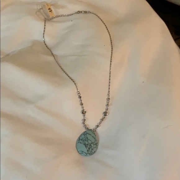 Mint Colored Jade Marble Stone 18”-22” Necklace - Picture 3 of 5